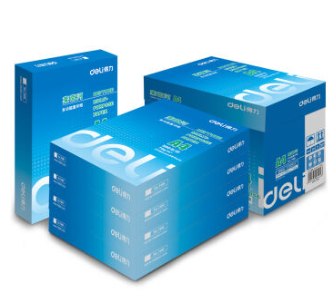 得力(deli)7401 莱茵河70克A4复印纸 5包/箱 500张/包 整箱2500张（整箱销售）