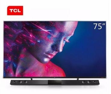 tcl75英寸75c10系列电视机qled量子点4k超高清超薄全面屏双屏双显安桥