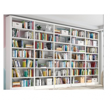 钢制书架 易图书馆铁艺书籍收纳 单双面靠墙置物架七层书架 2300*1830*450