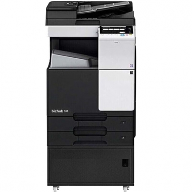 柯尼卡美能达bizhub 287A3黑白多功能复合机 打印复印扫描一体机 287 双纸盒+自动输稿器+工作台