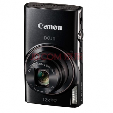 佳能（Canon）IXUS 285 HS 数码相机（2020万像素 12倍光学变焦 25mm超广角 支持Wi-Fi和NFC）黑色