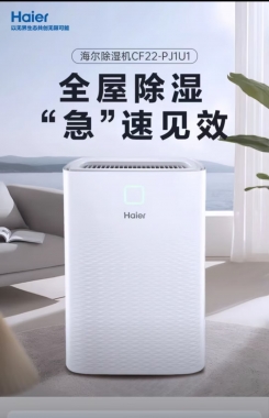 海尔（Haier）除湿机/抽湿机 大除湿量 70-120㎡家用轻音防霉 抽湿器 吸湿器 地下室档案室 干燥机 干衣机 防潮 36L/天 CF36-PJ1不支持WIFI
